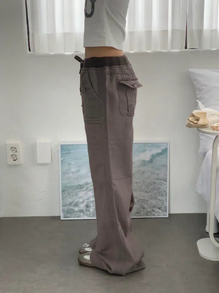 Sori Vintage Back Pocket Elastic Pants