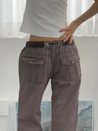 Sori Vintage Back Pocket Elastic Pants