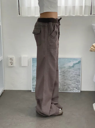 Sori Vintage Back Pocket Elastic Pants