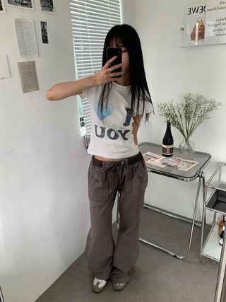 Sori Vintage Back Pocket Elastic Pants