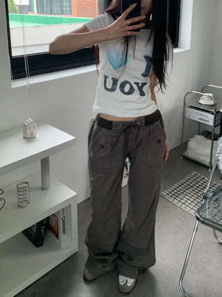 Sori Vintage Back Pocket Elastic Pants