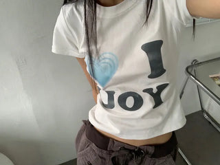 Coil I Love Lettering Semi-Crop Top