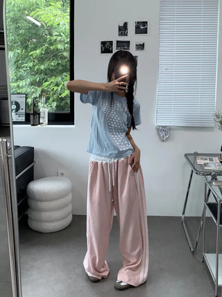 By Two-Line Lace Training Pants