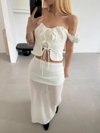 Ebi Slim See-through Long Skirt