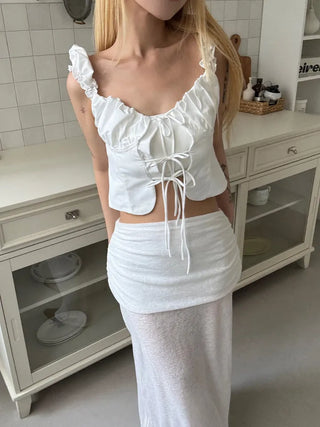 Ebi Slim See-through Long Skirt