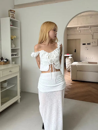 Ebi Slim See-through Long Skirt