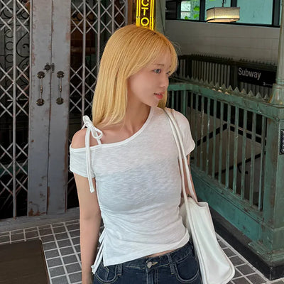 Rimu Side Shirred One-Off Shoulder