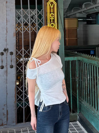 Rimu Side Shirred One-Off Shoulder