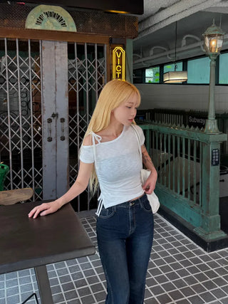 Rimu Side Shirred One-Off Shoulder