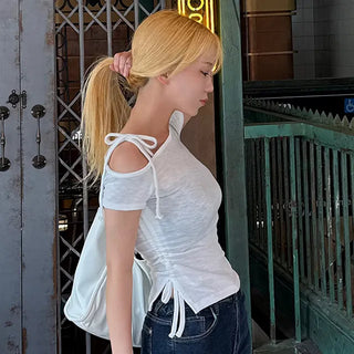 Rimu Side Shirred One-Off Shoulder