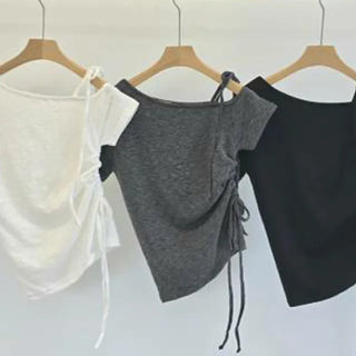 Rimu Side Shirred One-Off Shoulder