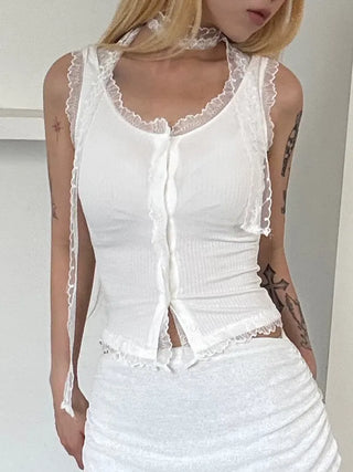 Moses Ribbed Lace Scarf Set