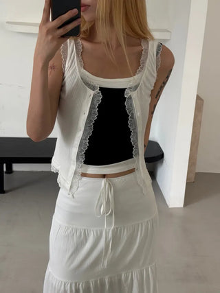Moses Ribbed Lace Scarf Set