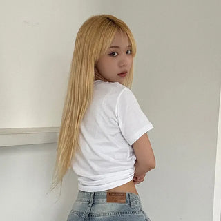 Are Hip Mood Basic Semi Crop Top