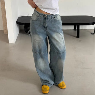 Mako Hip Lettering Carpenter Denim Long Pants