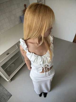 Nori Lovely Shirring Crop Blouse