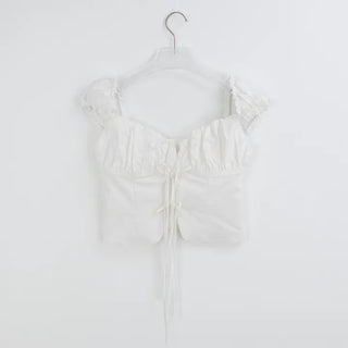Nori Lovely Shirring Crop Blouse