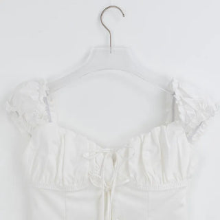Nori Lovely Shirring Crop Blouse