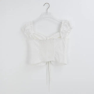 Nori Lovely Shirring Crop Blouse