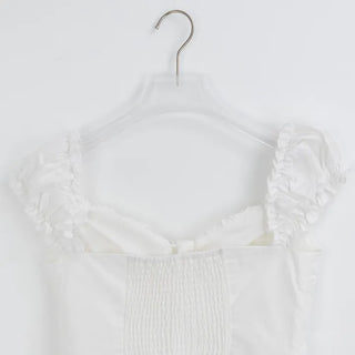 Nori Lovely Shirring Crop Blouse