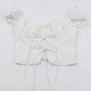 Nori Lovely Shirring Crop Blouse