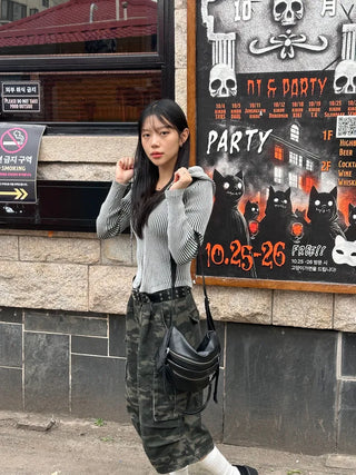 Tio Ribbed Zip-Up Hoodie Knit Vintage Unique Transitional Season
