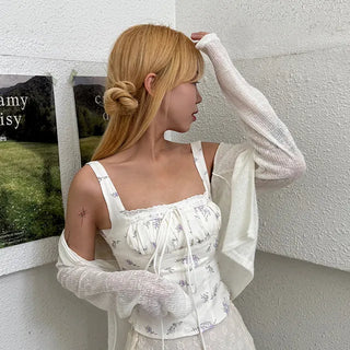 Mariko Two-Button See-Through Cardigan