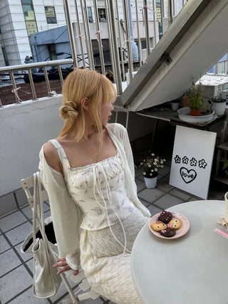 Mariko Two-Button See-Through Cardigan