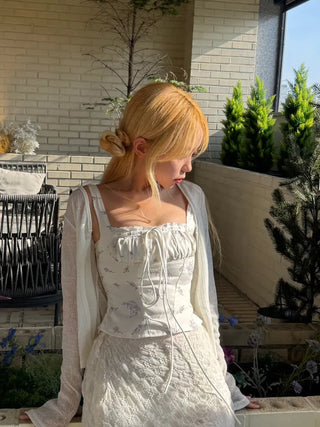 Mariko Two-Button See-Through Cardigan