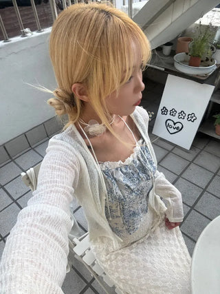 Mariko Two-Button See-Through Cardigan