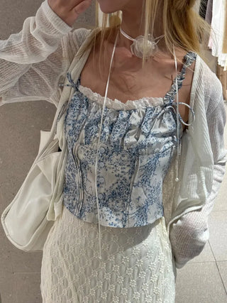 Mariko Two-Button See-Through Cardigan