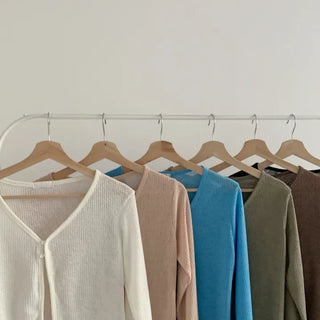 Mariko Two-Button See-Through Cardigan