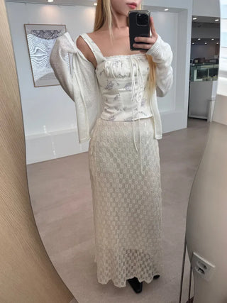 Mariko Two-Button See-Through Cardigan