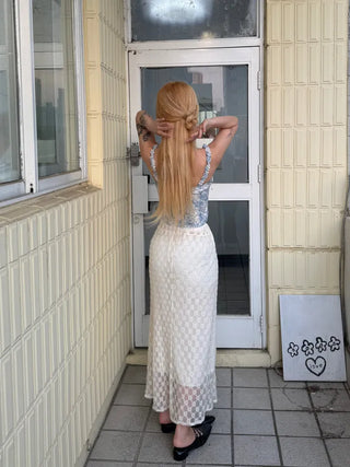 Pello Ribbon Frill Sleeveless Blouse