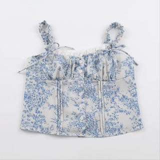 Pello Ribbon Frill Sleeveless Blouse