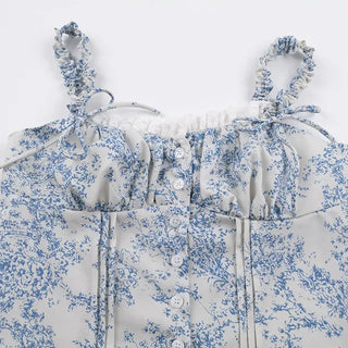 Pello Ribbon Frill Sleeveless Blouse