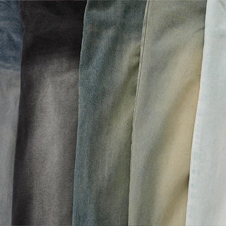 Mokin Side Pintuck Washed Wide Denim Long Pants