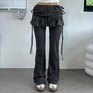 Crochet Bootcut Skirt Leggings Pants