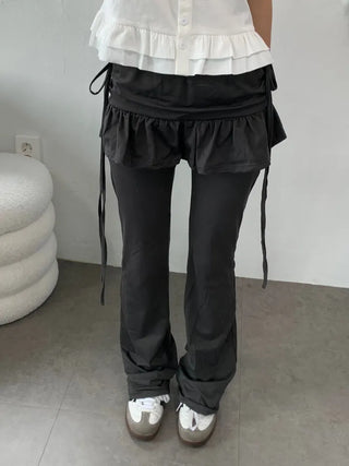Crochet Bootcut Skirt Leggings Pants