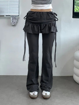 Crochet Bootcut Skirt Leggings Pants