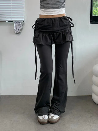 Crochet Bootcut Skirt Leggings Pants