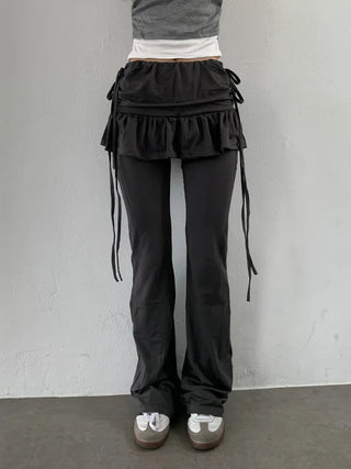 Crochet Bootcut Skirt Leggings Pants