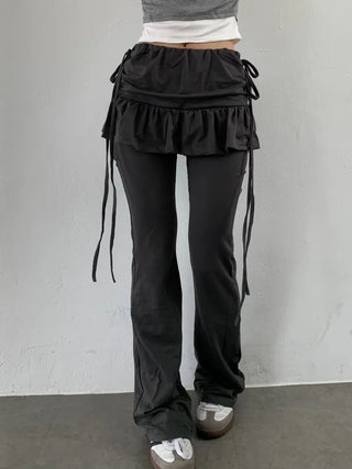 Crochet Bootcut Skirt Leggings Pants