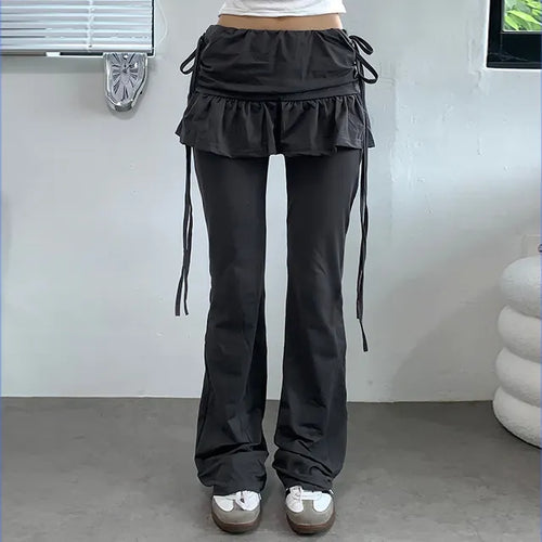 Crochet Bootcut Skirt Leggings Pants