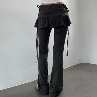 Crochet Bootcut Skirt Leggings Pants