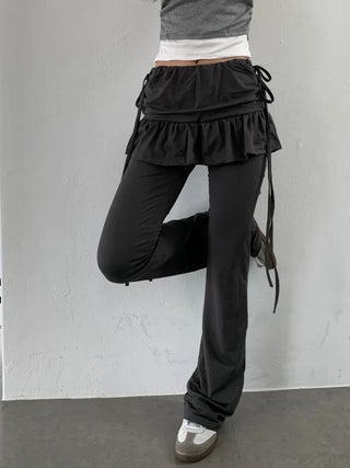 Crochet Bootcut Skirt Leggings Pants