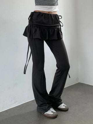 Crochet Bootcut Skirt Leggings Pants