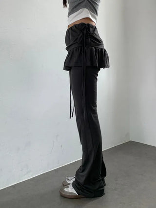 Crochet Bootcut Skirt Leggings Pants