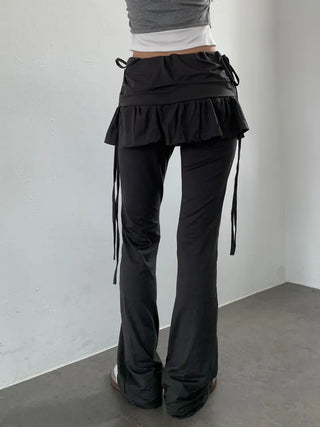 Crochet Bootcut Skirt Leggings Pants