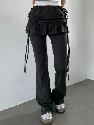 Crochet Bootcut Skirt Leggings Pants